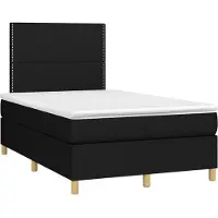 Syfax Boxspringbett mit Matratze Schwarz 120x190 cm Stoff