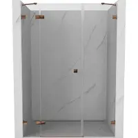 Mexen Lunar Duschpendeltür links 130 cm, transparent, Roségold - 834S-130-050-60-00-L