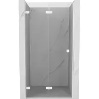 Mexen Lunar-F faltbare Duschabtrennung links 70 cm, transparent, weiß - 836-070-000-20-00-L