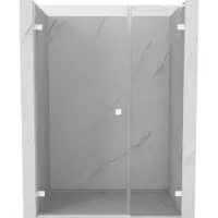 Mexen Lunar-B L Duschschwingtür links 140 cm, transparent, weiß - 832SL-140-050-20-00-L