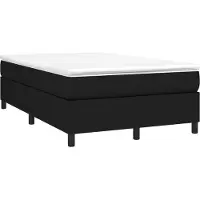 Syfax Boxspringbett mit Matratze Schwarz 120x190 cm Stoff