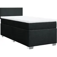 Syfax Boxspringbett mit Matratze Schwarz 90x200 cm Stoff