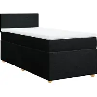 Syfax Boxspringbett mit Matratze Schwarz 90x190 cm Stoff