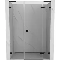 Mexen Lunar L Duschdrehtür rechts 135 cm, transparent, schwarz - 834SL-135-050-70-00-P