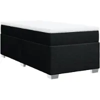 Syfax Boxspringbett mit Matratze Schwarz 80x200 cm Stoff