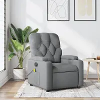 vidaXL Möbel Massage-Relaxsessel, hellgrauer Stoff - Fernseh- & Relaxsessel 3206064