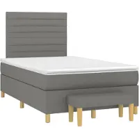 Syfax Boxspringbett mit Matratze Schwarz 120x190 cm Stoff