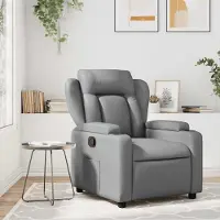 vidaXL Möbel Massagesessel Relaxsessel Grau Kunstleder - Fernseh- & Relaxsessel 3206022