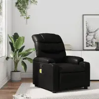 Prolenta Maison Exclusive - Massage-Relaxsessel, Kunstleder, Schwarz