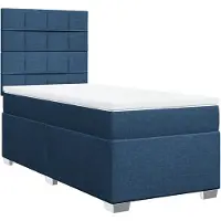Syfax Boxspringbett mit Matratze Blau 100x200 cm Stoff