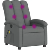 Syfax Massagesessel Dunkelgrau Stoff