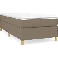 Syfax Boxspringbett mit Matratze Taupe 90x190 cm Stoff