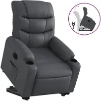 Sonstiges Relaxsessel mit Aufstehhilfe Grau Kunstleder