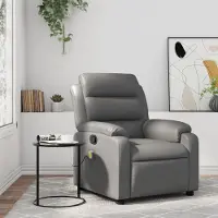 vidaXL Möbel Massagesessel Relaxsessel Grau Kunstleder - Fernseh- & Relaxsessel 3206162