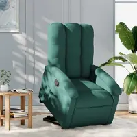 Prolenta Maison Exclusive - Relaxsessel mit Aufstehhilfe Dunkelgrün Stoff