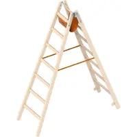 Layher 1053 Holzstehleiter nach Ö-Norm Z1501 2x7 Sprossen