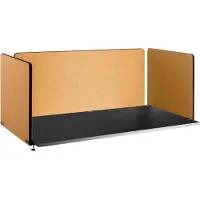 StarTech.com 3x Schreibtisch-Trennwand 152x61cm + 61x61cm Tischtrennwand aus Akustik-Polyesterfaser, gelb - Sichtschutz 125-4000Hz - Idealer Akustischer Absorber für Büro oder Konferenzraum.