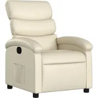 Syfax Sessel dkd-home-decor Relax Creme Kunstleder 70 x 92 x 99,5 cm mit manueller Liegefunktion