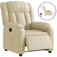 Syfax Relaxsessel Elektrisch Creme Stoff