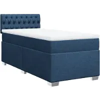 Syfax Boxspringbett mit Matratze Blau 100x200 cm Stoff