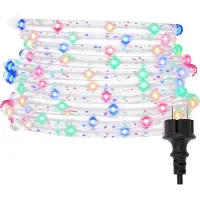 vidaXL Lichtseil mit Seilleuchten Mehrfarbig 100 m PVC