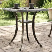 Prolenta Maison Exclusive - Gartentisch Bronzen 53x53x53 cm Aluminiumguss