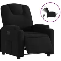 Syfax Relaxsessel Elektrisch Schwarz Stoff