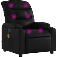 Syfax Massagesessel Schwarz Kunstleder