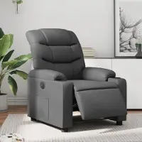 vidaXL Relaxsessel Elektrisch - Einzelsofa - Grau Kunstleder - Couchsessel CC11230