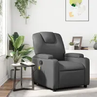 Prolenta Maison Exclusive - Massagesessel Relaxsessel Grau Kunstleder