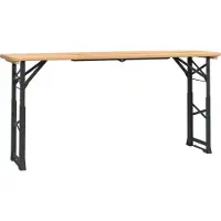 Syfax Biertisch Klappbar 170x50x75/105 cm Massivholz Tanne