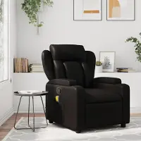 vidaXL Möbel Massage-Relaxsessel, Kunstleder, Schwarz - Fernseh- & Relaxsessel 3206020