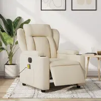 Prolenta Maison Exclusive - Massagesessel Elektrisch Creme Stoff