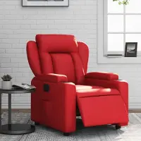 vidaXL Relaxsessel Elektrisch Rot Kunstleder , Klassische Sessel 2024 Neu