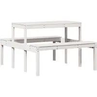 Syfax Picknicktisch 110x134x75 cm Massivholz Kiefer