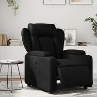 vidaXL Relaxsessel Einzelsofa Elektrisch Schwarz Kunstleder 3204530
