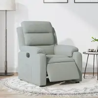 vidaXL Relaxsessel Einzelsofa Elektrisch Hellgrau Samt 3205070