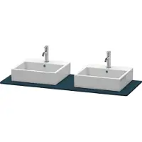 Duravit XSquare Konsole, 2 Ausschnitte, 1400x16x550mm, XS063GB9898, Farbe: Nachtblau Seidenmatt Lack
