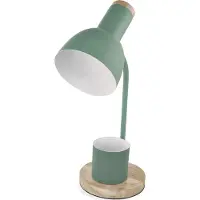 Emos LED Tischlampe POPPY mit Stift-Halter, E27 Gewinde, Netzkabel 1,5m mit Schalter und Eurostecker, ohne Lichtquelle, E27 max. 25W, Grün, Z7640GR