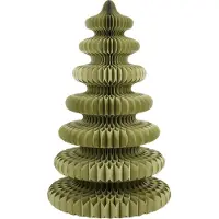 Mica Decorations Dekoration Weihnachtsbaum - H212 x Ø148 cm - Papier -100% - Grün