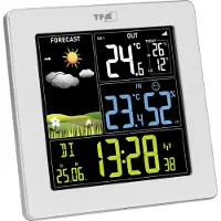 TFA-Dostmann TFA Funk-Wetterstation Sun 2, mit Farbdisplay, weiß