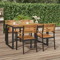vidaXL Möbel Gartentisch mit Beinen in U-Form 140×80×75 cm Massivholz Akazie - Gartentische 319515