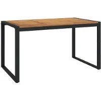 Syfax Gartentisch mit Beinen in U-Form 140×80×75 cm Massivholz Akazie