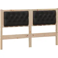 Syfax Kopfteil Sonstiges Braun und Schwarz 150 cm Massivholz Kiefer