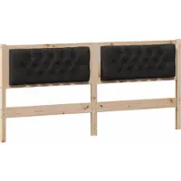 Syfax Kopfteil Sonstiges Braun und Schwarz 180 cm Massivholz Kiefer