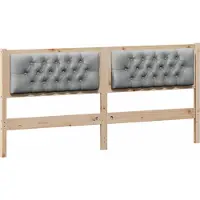 Syfax Kopfteil Sonstiges Braun und hellgrau 160 cm Massivholz Kiefer