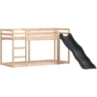 Syfax Etagenbett mit Rutsche und Leiter 80x200 cm Massivholz Kiefer