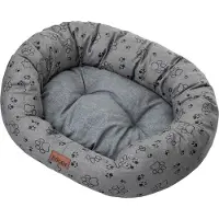 Doggy Hundebett mit Wasserdichtes Matratze "Amazing" – Orthopädisches Haustierbett oval für Innen & Außen – 75x60 cm