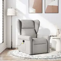 Prolenta Maison Exclusive - Massagesessel Wolkengrau Stoff