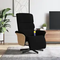 Prolenta Maison Exclusive - Massagesessel mit Fußteil Schwarz Stoff